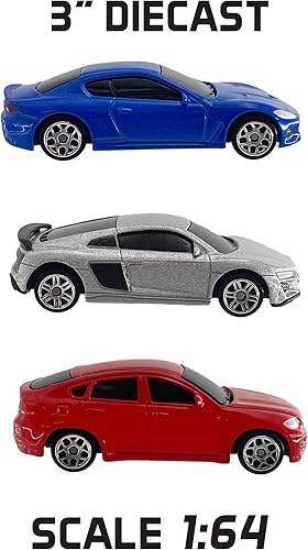 Miniatura 3 de Just For Laughs 6 autos de metal fundido a presión, escala 164, con licencia oficial - Audi R8 Coupe, Maserati Gran Turismo MC, BMW X6, Aston Martin