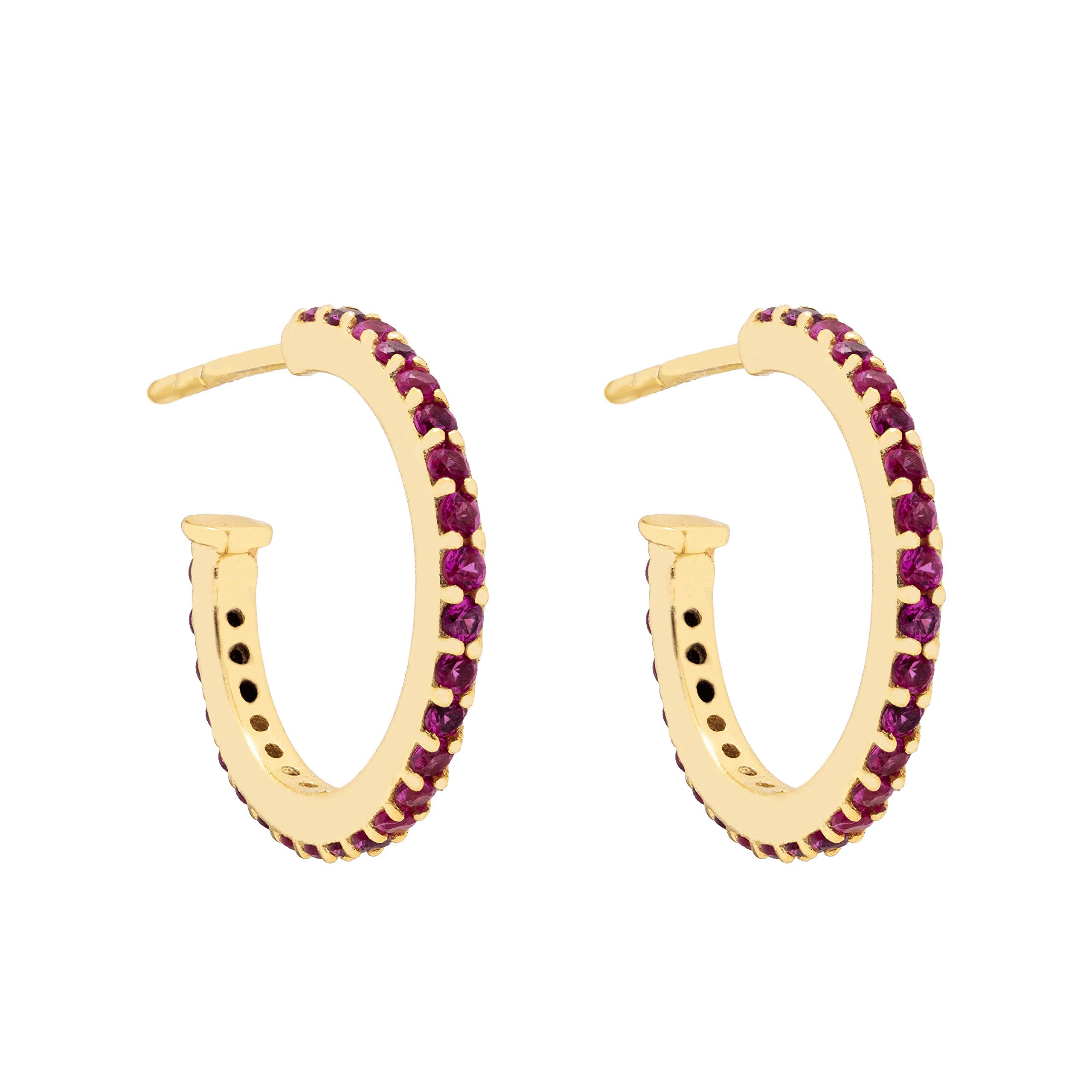 Créoles dorées fuchsia Eclectic Shine, le bijou parfait pour sublimer vos soirées - 8