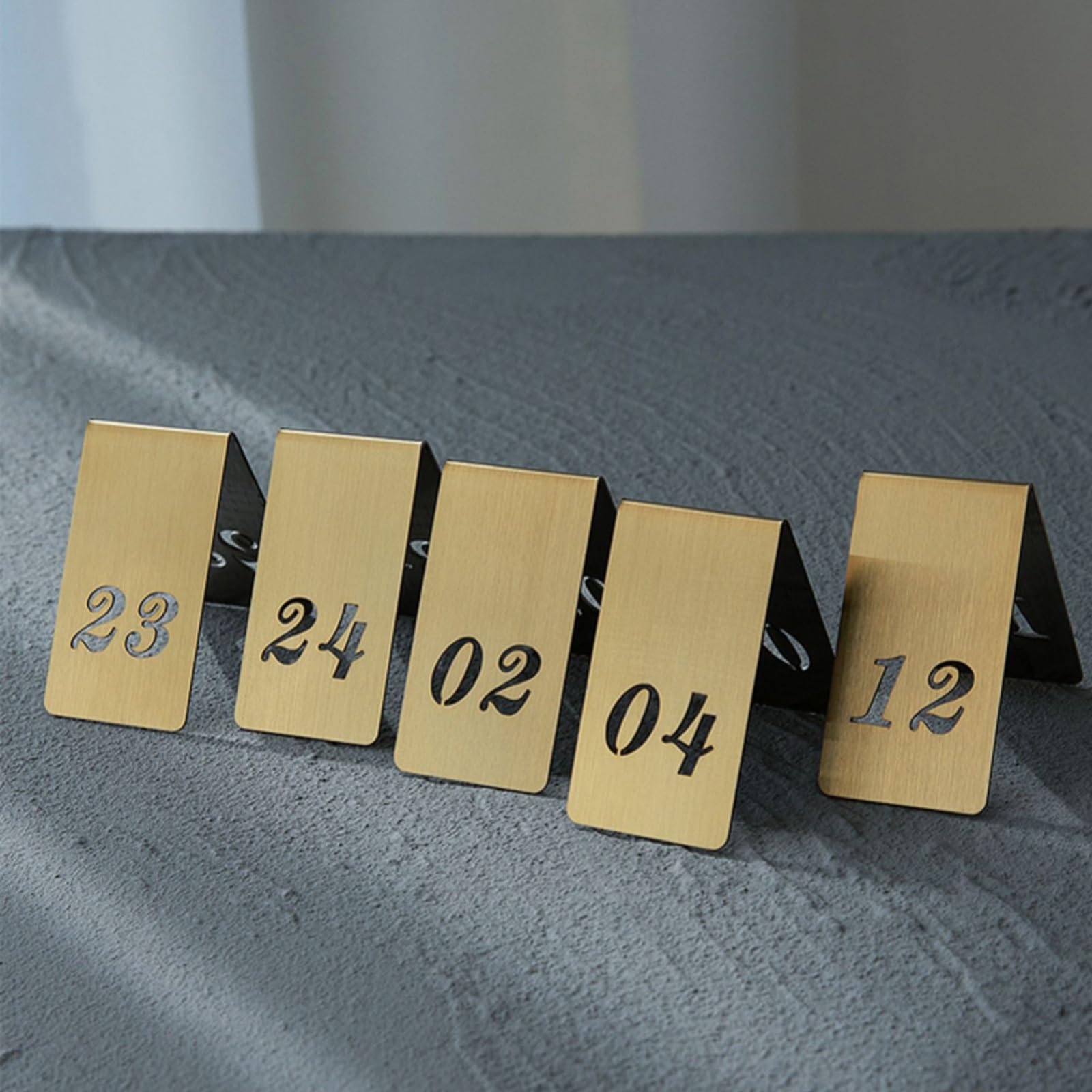 Numeri Da Tavolo Per Tavoli Ristorante Banchetti Di Nozze Ricevimenti Cena, Segnali Numerici Da Tavolo Bifacciali Segnali Numerici Da Tavolo - Acciaio Inossidabile, 1-10/11-20/21-30/31-40/41-50(41-50)