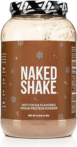 NAKED Shake - Batido de Proteína de Cacao Caliente - Polvo de Proteína a Base de Plantas con Aceite Mct - Sin Gluten, Sin Soja, Sin OGM ni