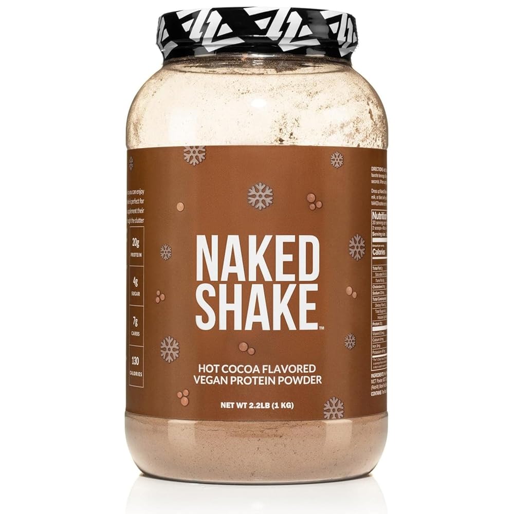 NAKED Shake - Hot Cocoa Protein Shake - Plant Based Protein Powder with Mct Oil - Gluten-Free, Soy-Free, No Gmos Or Artificial Sweeteners - 30 Servings