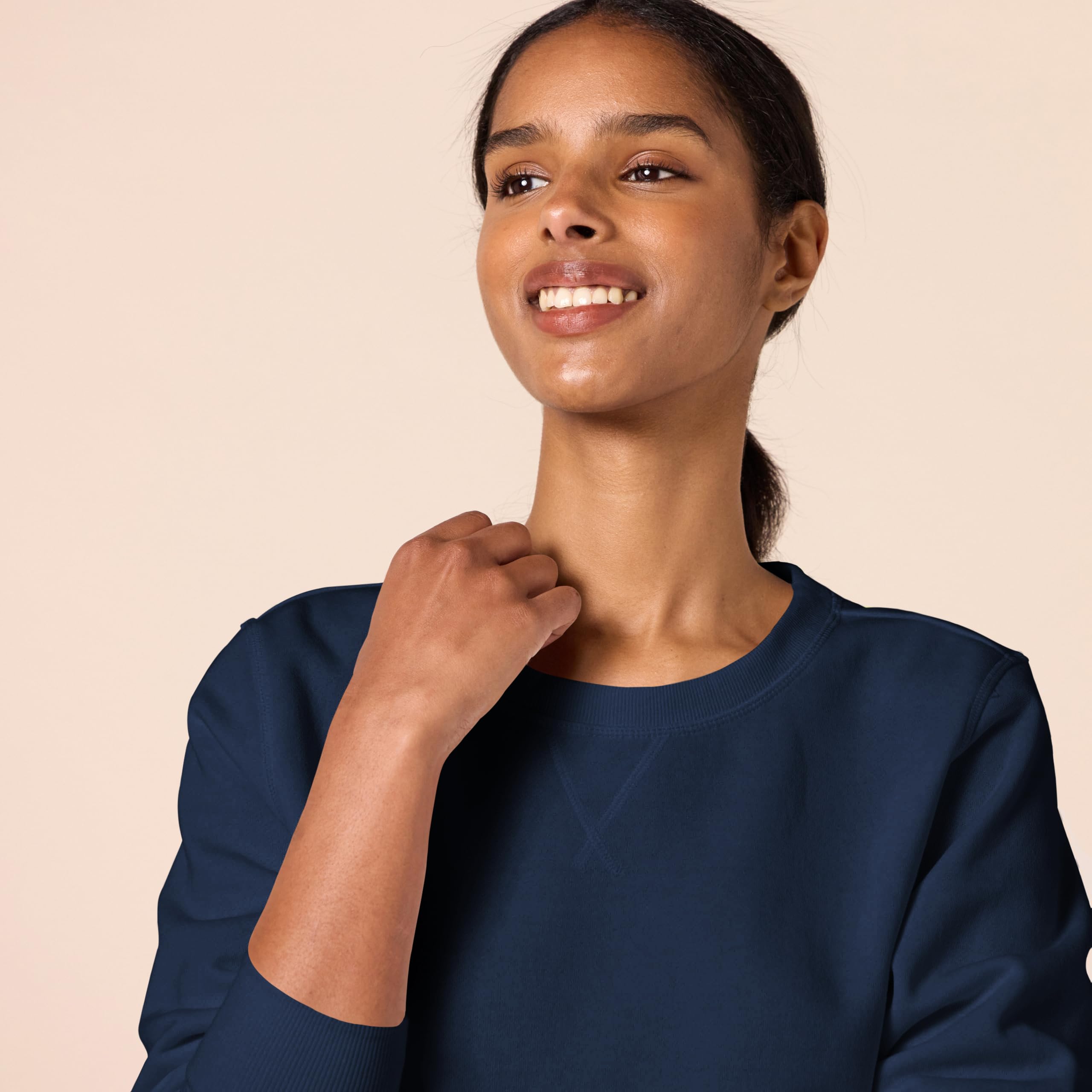 Amazon Essentials Felpa in Pile Girocollo (Disponibile in Taglie Forti) Donna