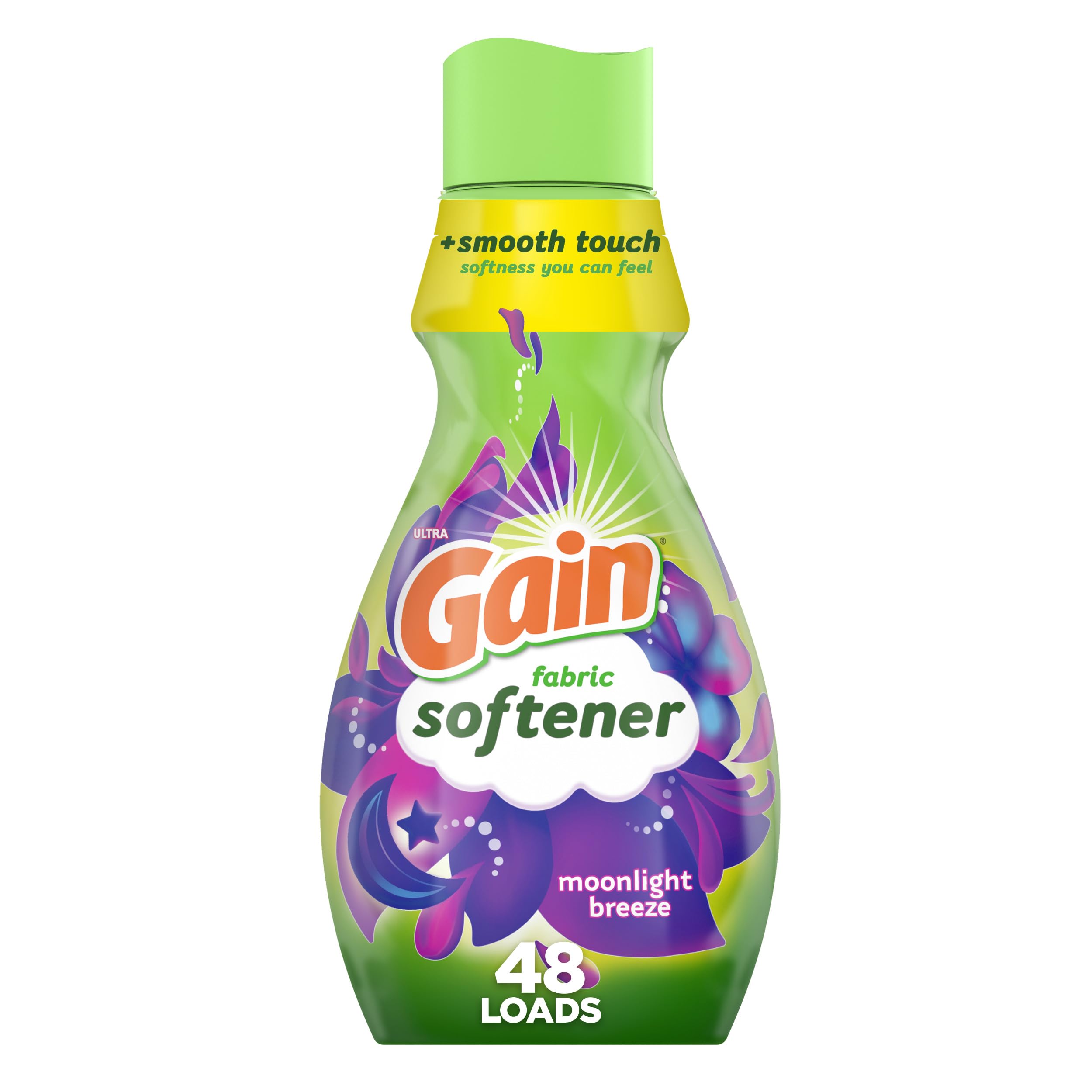 Gain Liquid Fabric Softener, Moonlight Breeze Scent, 35 FL OZ, 48 Loads, Smooth Touch - softness you can feel
