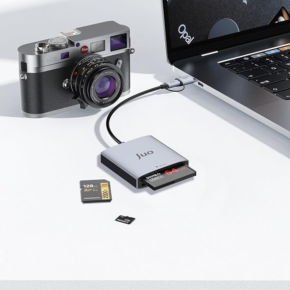 Juo USB 3.2 and Type-C 3 in 1 SD/CF/TF Micro SD Memory Card Reader