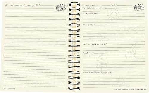 Miniatura 6 de Write it Down Series by Journals Unlimited, Guided Journal, Up North, un diario de cabina, tamaño completo 7.5 x 9 pulgadas, tapa dura verde,