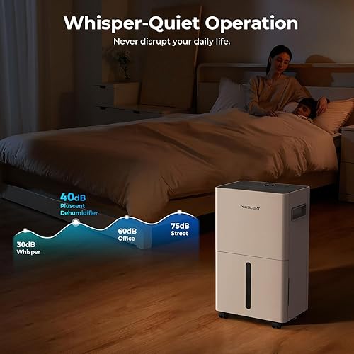 Miniatura 7 de 1500 Sq.ft Dehumidifier for Basement, PLUSCENT Max 21 Pint/Day Dehumidifiers for Home, Large Room, Bedroom with Drain Hose, Smart Humidity Control &