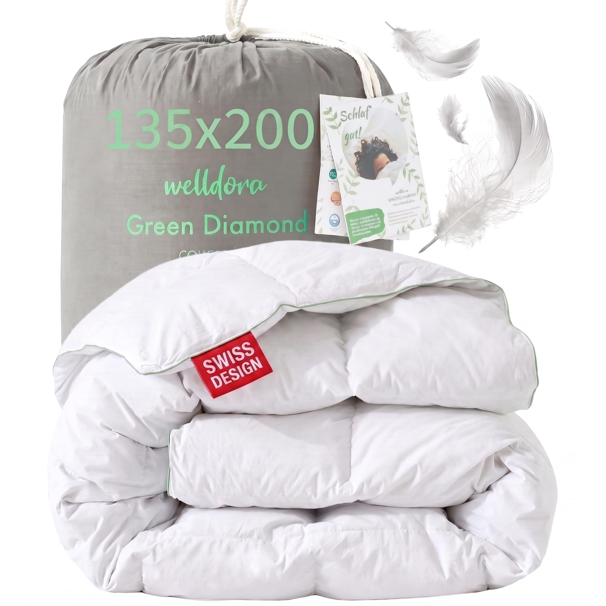 nomite daunen schlafsack Welldora Komfort Bettdecke 135x200 Ganzjahres | Federn & extraweich | Bauschige Daunendecke für kuschelige Nächte | 100% Federn & Daunen Model:40 youth hoodie 8 campsites with access