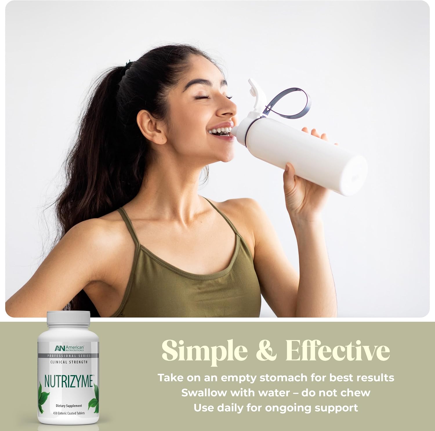 American Nutriceuticals - Nutrizyme Proteolytic Enzymes Tablets - 450 Count (1 Pack)