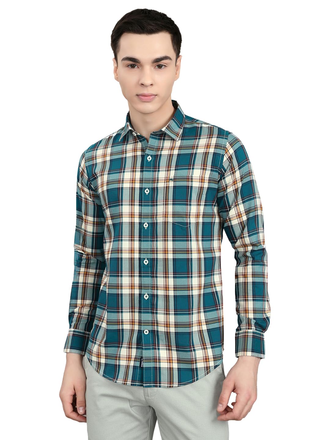 monte carlo Men Regular Fit Check Full Sleeve Collar Shirt (Pack of 1)-picture-36