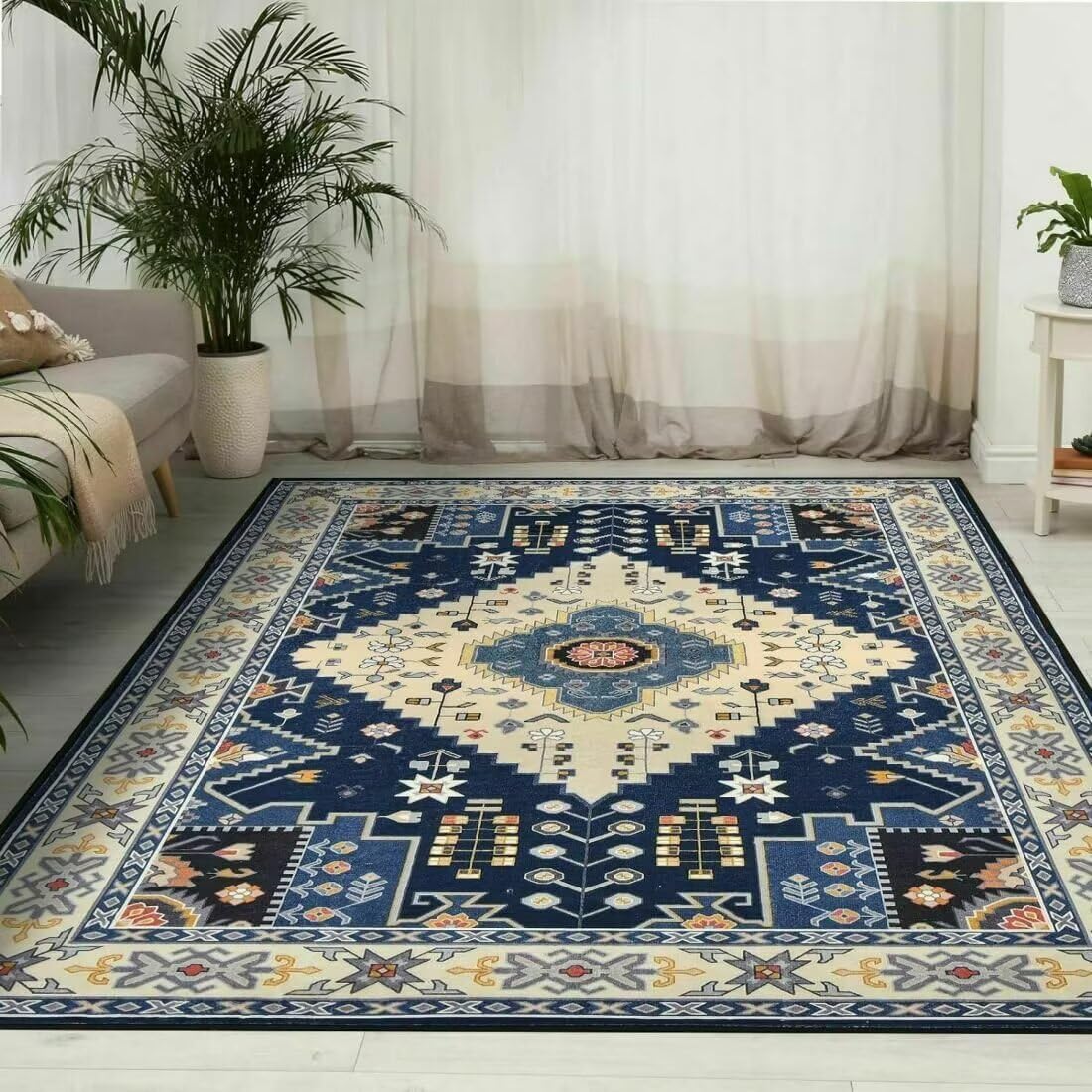 Tapis de chambre résistant à l'usure pour une décoration de maison moderne et lavable