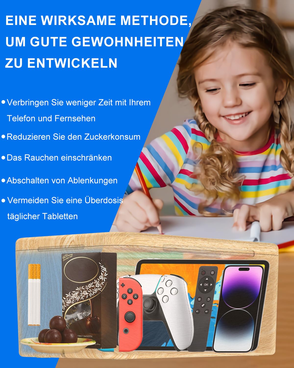 iDiskk Zeitgesteuerte sichere Schließfächer, Handy-Schließfach mit Zeitschaltuhren, Suchtmanagement-Sperre