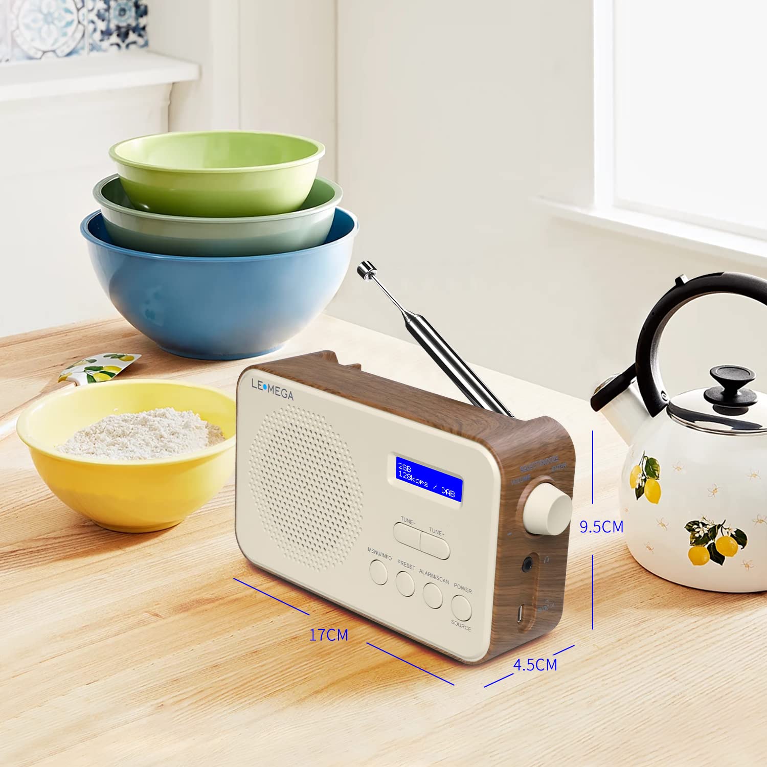 Portable DAB/FM Radio With Dual Alarm Clock & 60 El Salvador