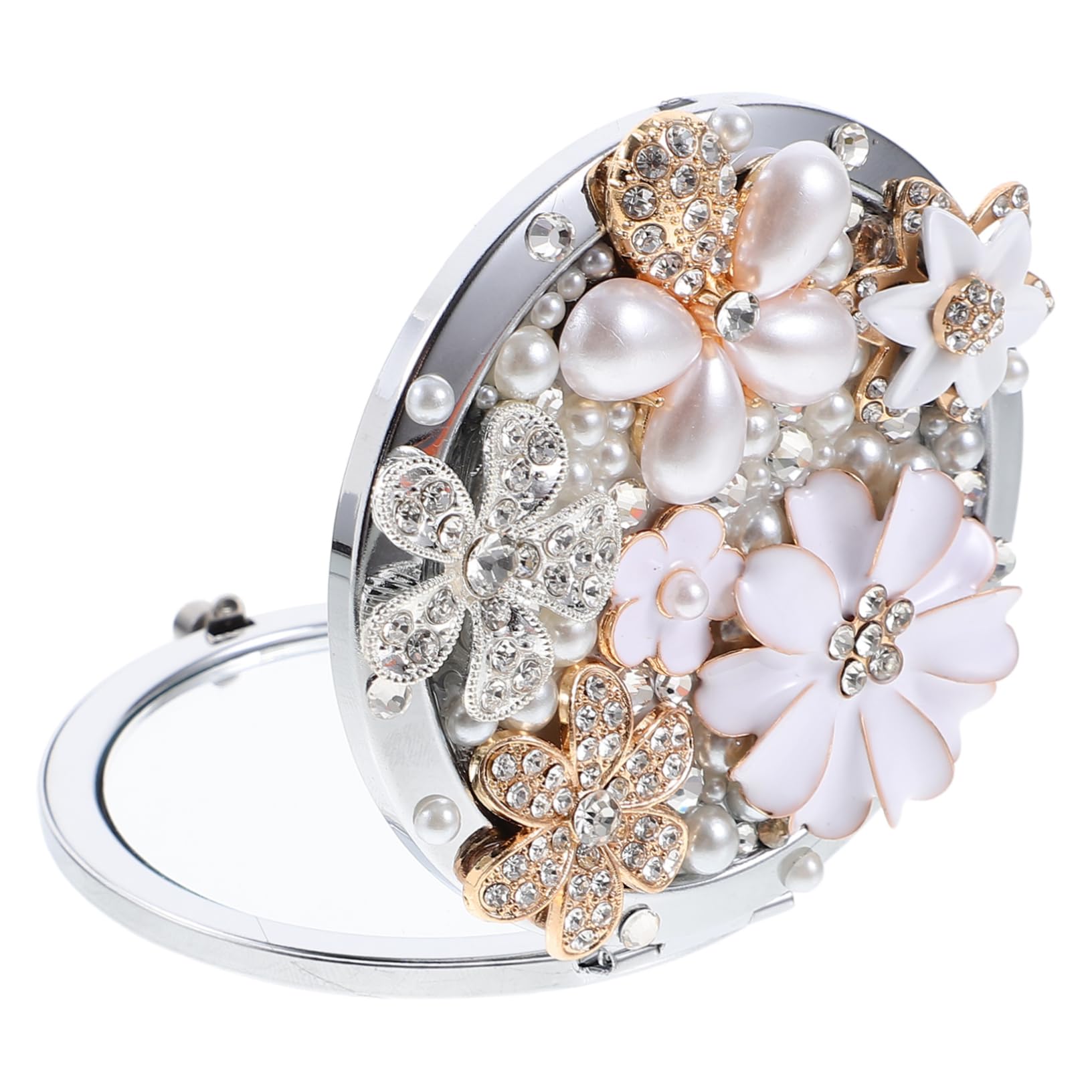 Miroirs compacts et mignons pour femmes miroirs de maquillage de poche à fleurs