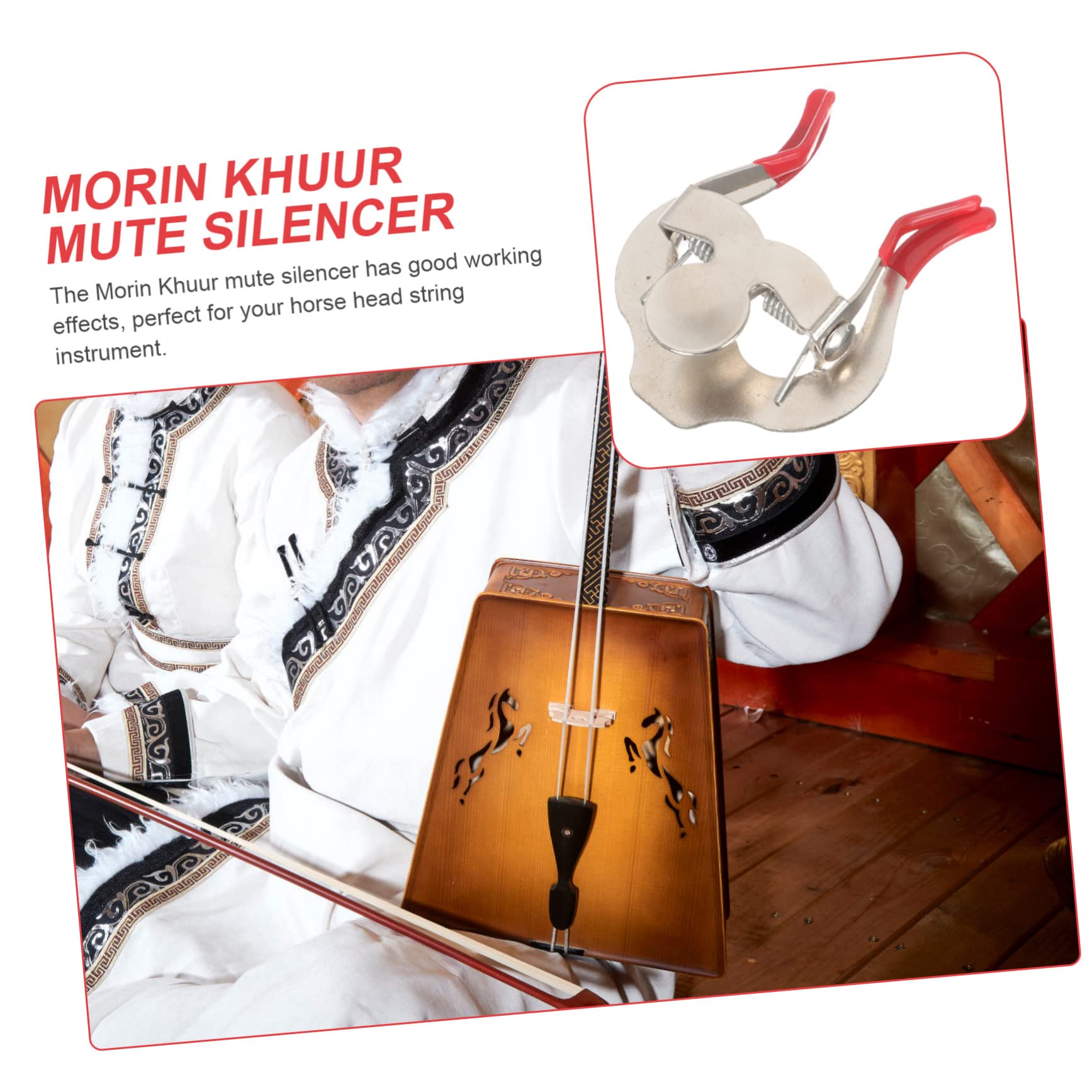 UPKOCH Silenziatore Morin Khuur Professionale Metallo Resistente per Pratica Silenziosa Accessorio Essenziale per Musicisti Tutti