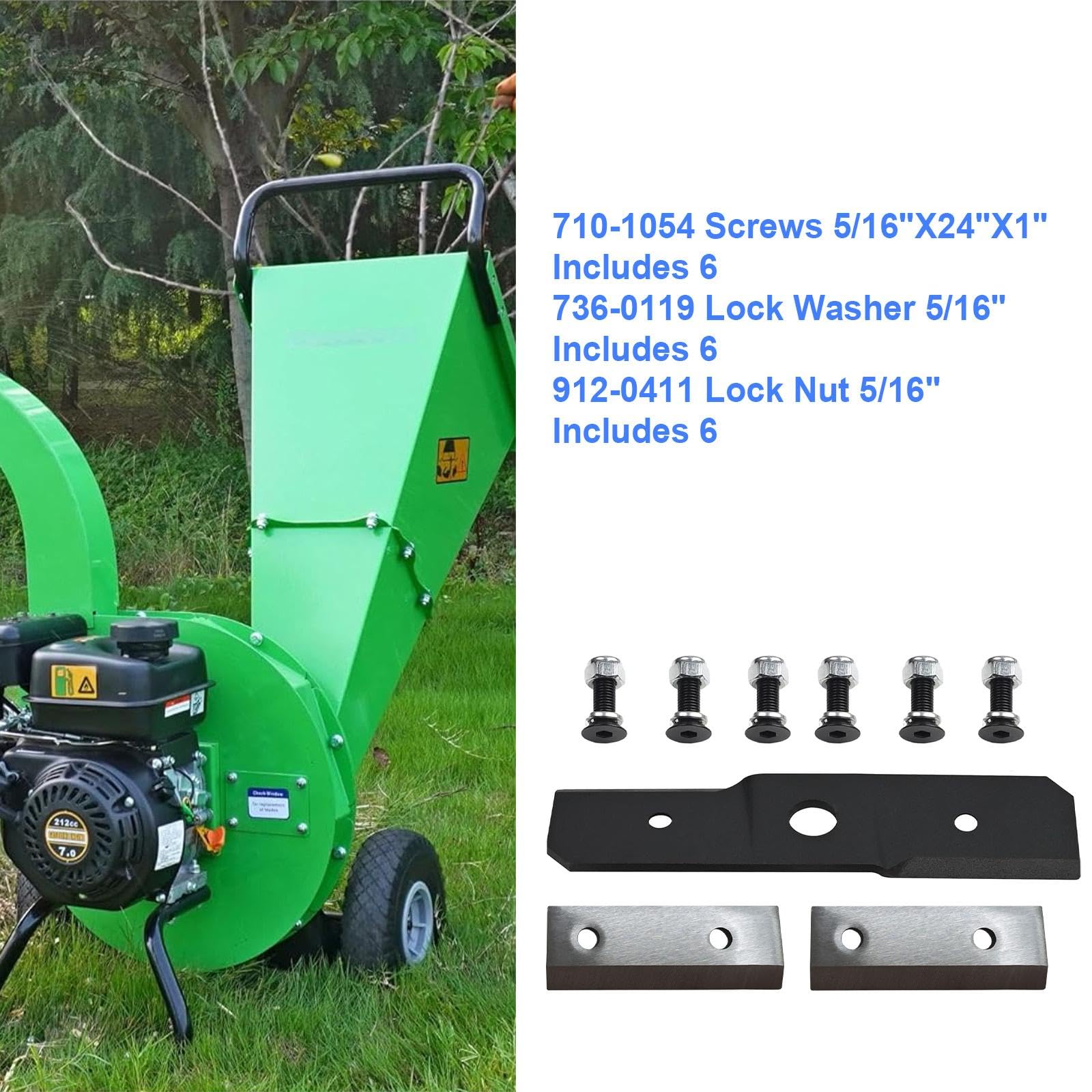 781-0490 742-0571 - Kit de cuchillas trituradoras para MTD Troy-Bilt Craftsman 981-0490 942-0571 742-0571