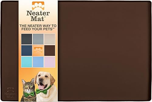 Miniatura 48 de Neater Pet Brands Neater Mat - Tapetes para mascotas para comida y agua, tapete de silicona impermeable, bandeja de alimentación, tapete de comida