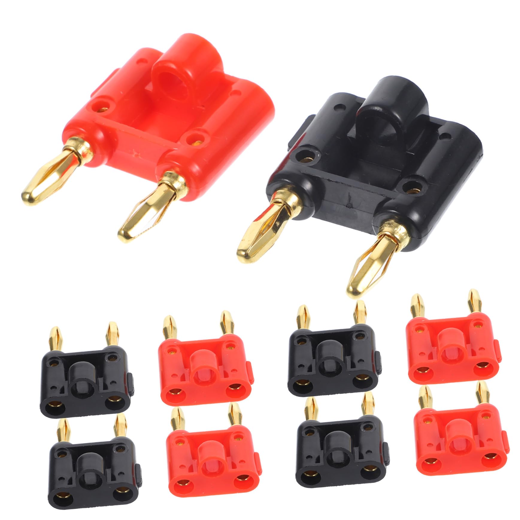 Conector banana doble chapado en oro para equipos de audio con buena compatibilidad 8