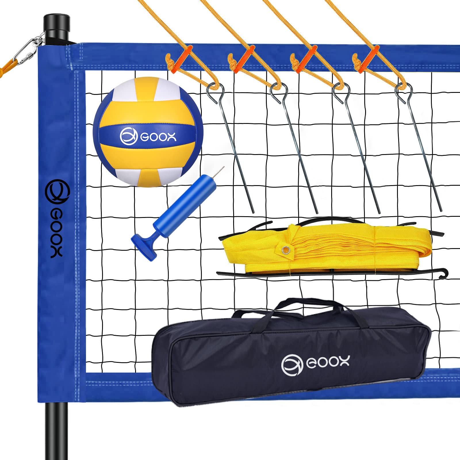 Buy GOOX Volleyball Net Outdoor Portable Beach Volleyball Net System