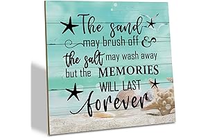 Beach Wood Sign: Memories of Sand and Salt, Forever
