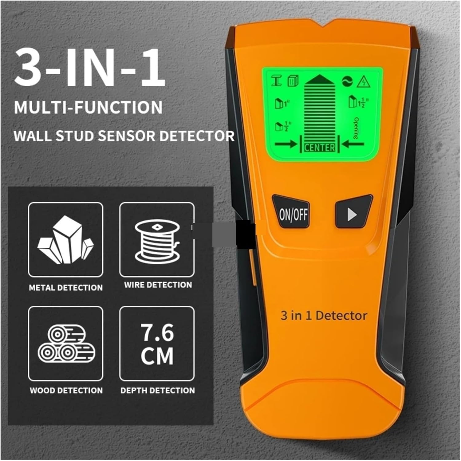 Stud Finder Wall Scanner, Electrical Pipe And Cable Detector Handheld Professional Depth Metal Pinpointer Stud Finder Sensor Wall Scanner For Wire Detect Finders,stud finder