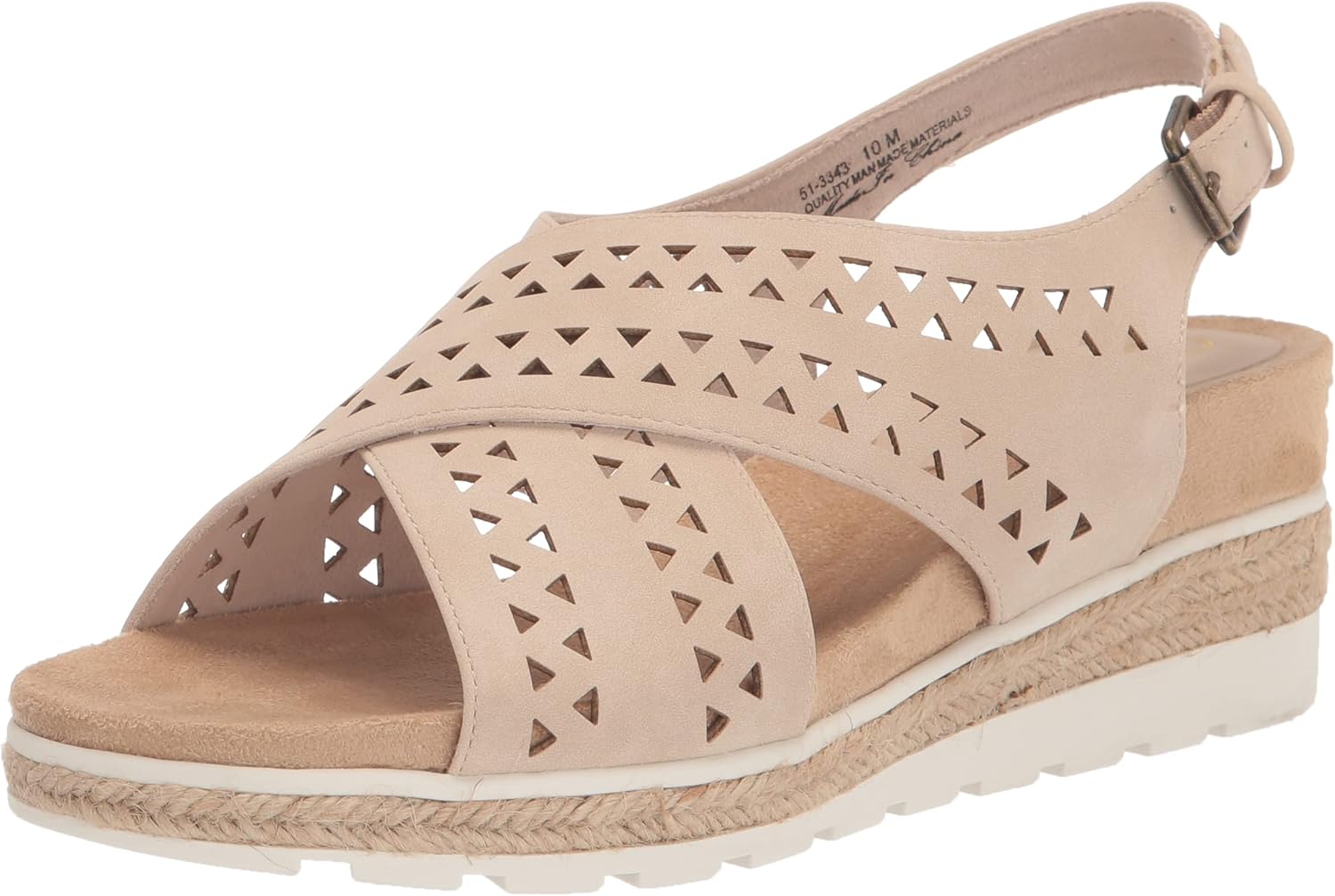 Bella Vita Women's Cosette Wedge Sandal, Bone, 10 X-Wide