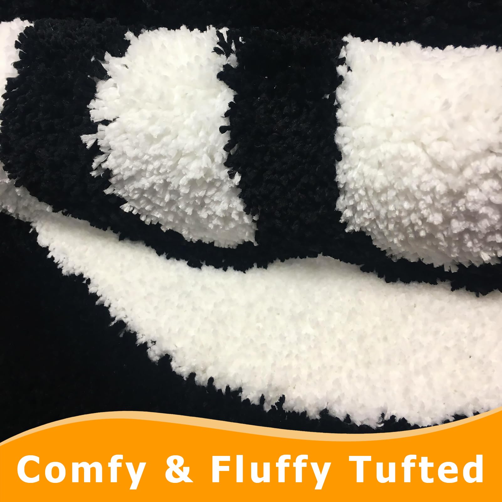 8 Ball Rug, 40 Inch Round Black Tufted Circle Modern Shag Carpet for Kid Room Living Room Bedroom Luxury Home Decor