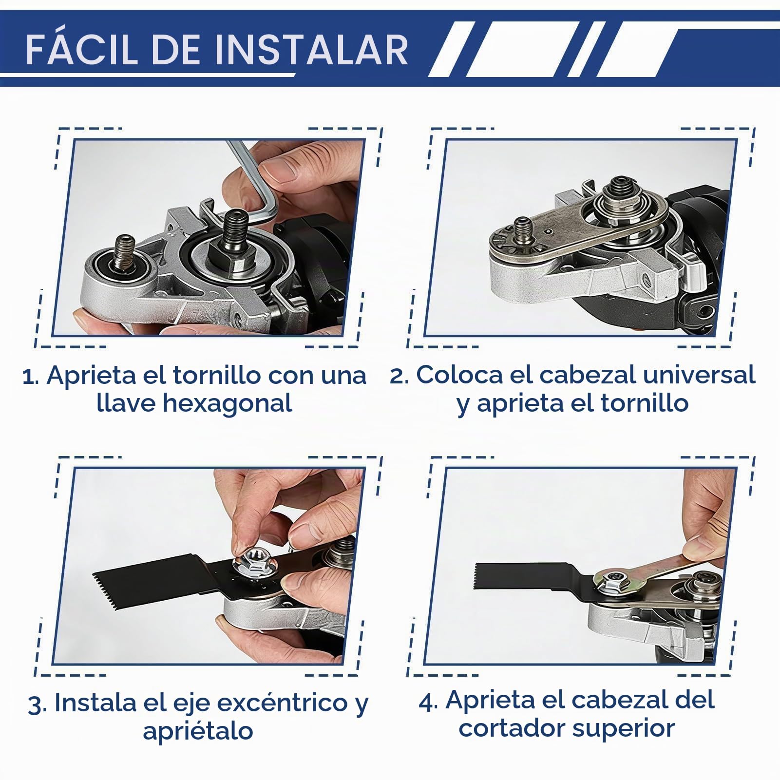 Herramienta Oscilante Adaptador Multiherramienta Eléctrica, Amoladora De ángulo Convertidor, Kit Adaptador Hoja Sierra Y Papel Lija Triangula Para Madera, Pared, Lijado, Pulido Y Esmerilado