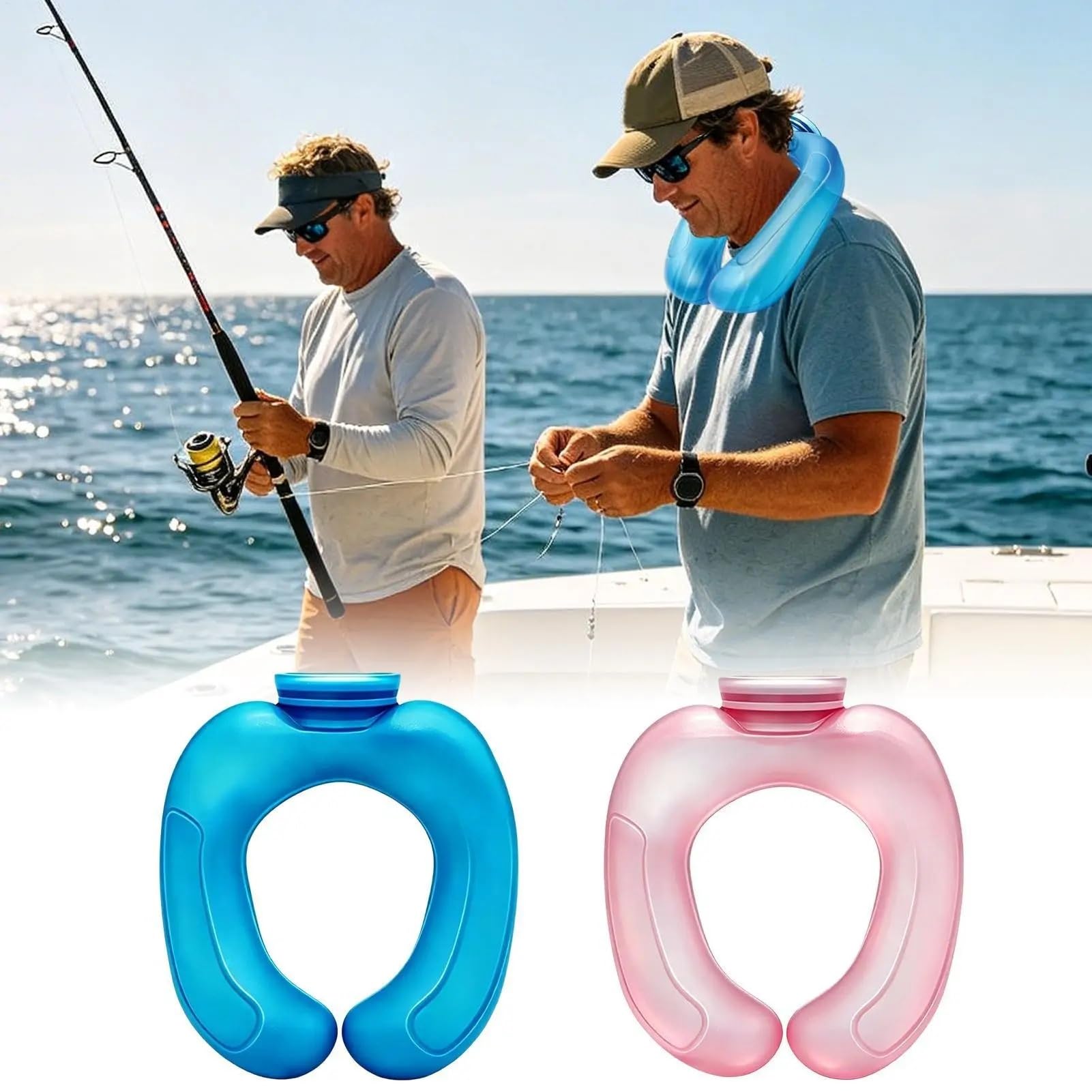 Anillo de cuello refrescante de verano: envoltura de cuello de hielo colgante portátil