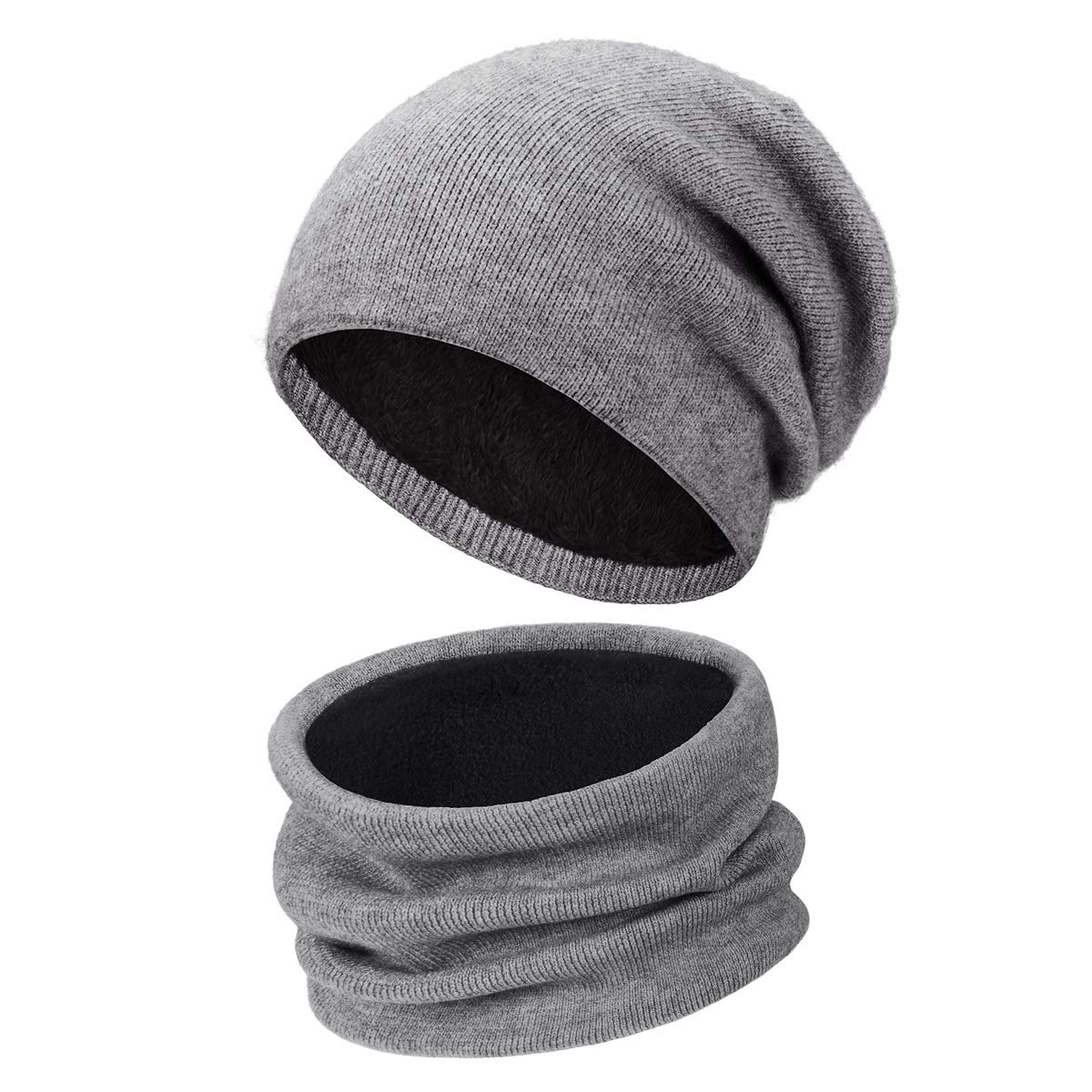 Wmcapswinter Hat Mens Scarf Set Gifts For Men Women Warm