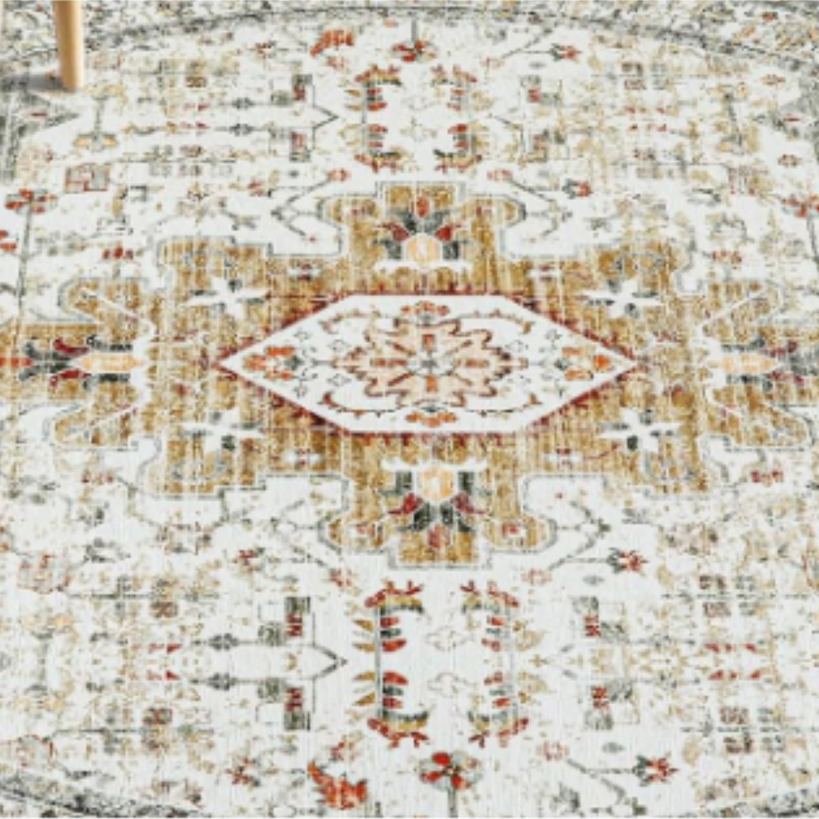 Dywan Relax Area Okrągłe Dywaniki W Stylu Boho Do Salonu Sypialnia Zmywalne Dywaniki Dywan Do Jadalni Wygodny Dywan do Domu(E,180cm)
