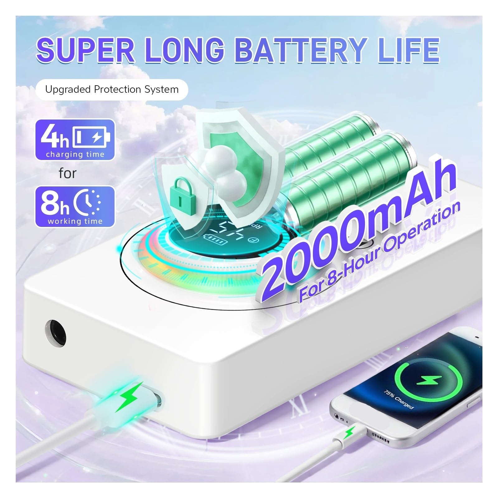 Trapano per unghie, Trapano elettrico for unghie 45000 giri/min, kit for manicure portatile ricaricabile senza fili con display LCD(Groen)