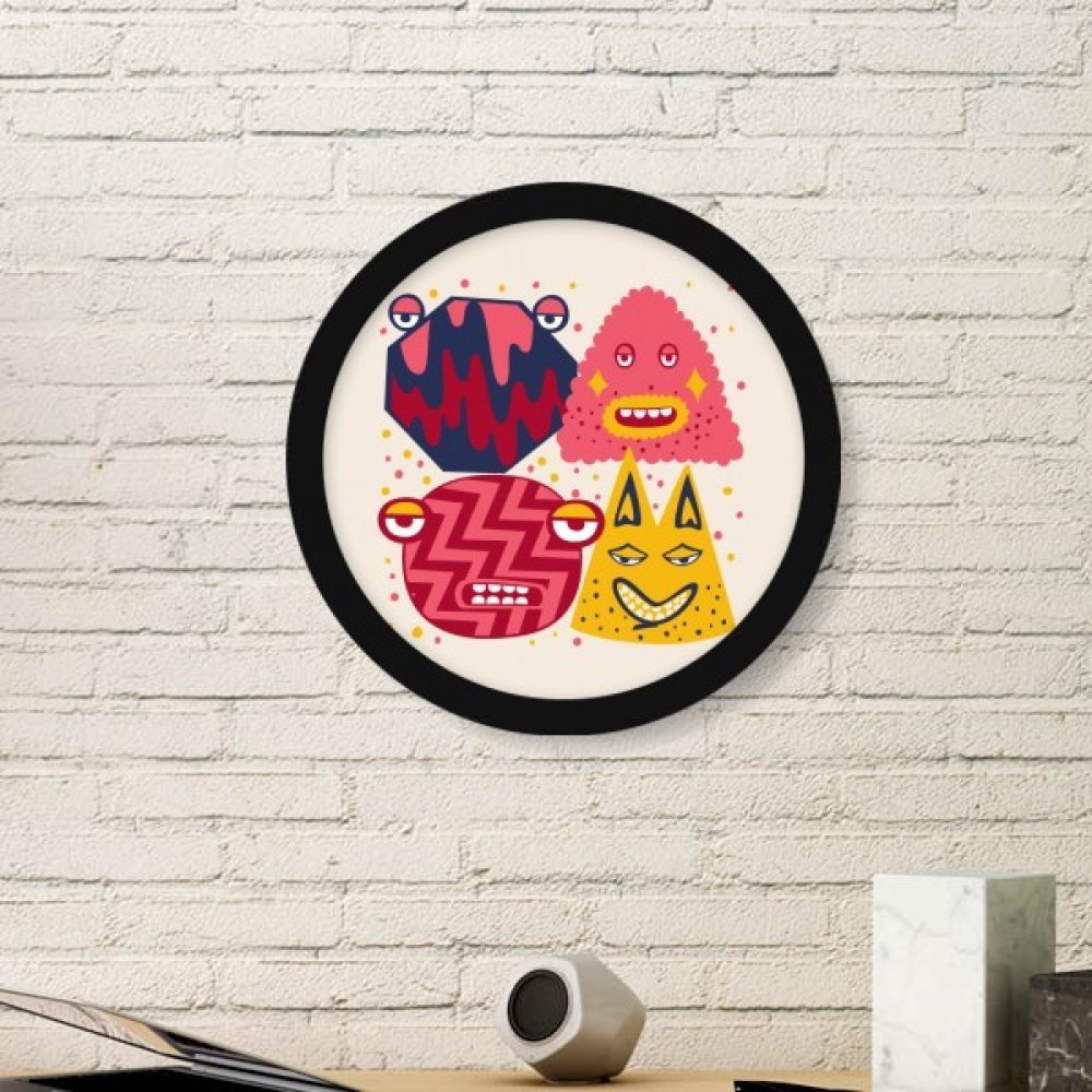 Idée cadeau Peintures Alien Party Monster cadre rond noir taille moyenne