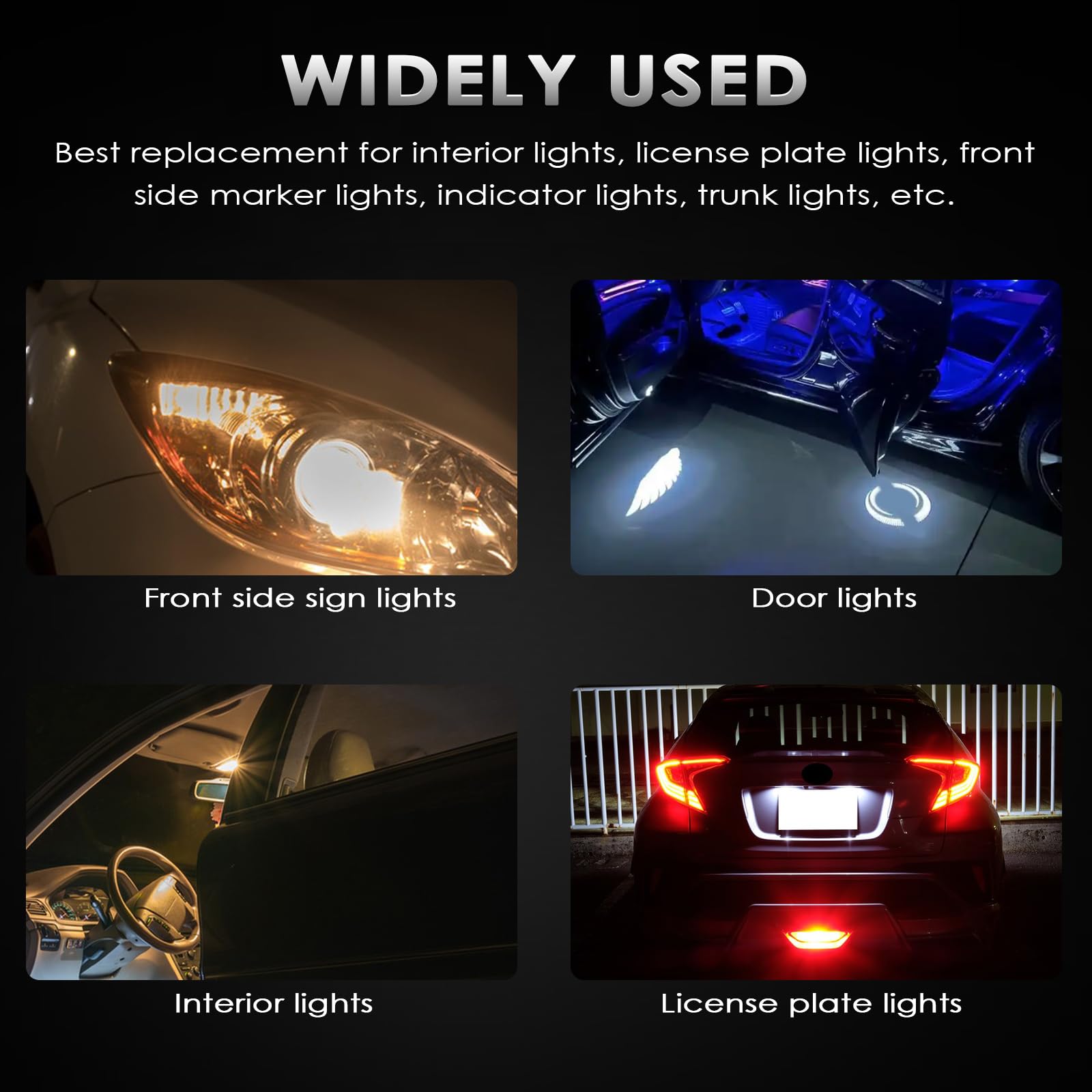 10PCS Lampadine LED T10 W5W 6500K (Bianco), Canbus Senza Errori, Alta Luminosità, Lunga Durata - Illuminazione Interna Auto, Cupola, Plafoniera Aspettar