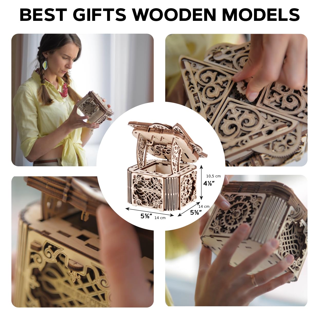 WOODEN.CITY Misteriumbox 3D-Puzzle DIY Toy - Modell aus Holz zum Bauen, Safe Tresor, Bastelset Erwachsene, Modellbausatz Jugendliche und Erwachsene