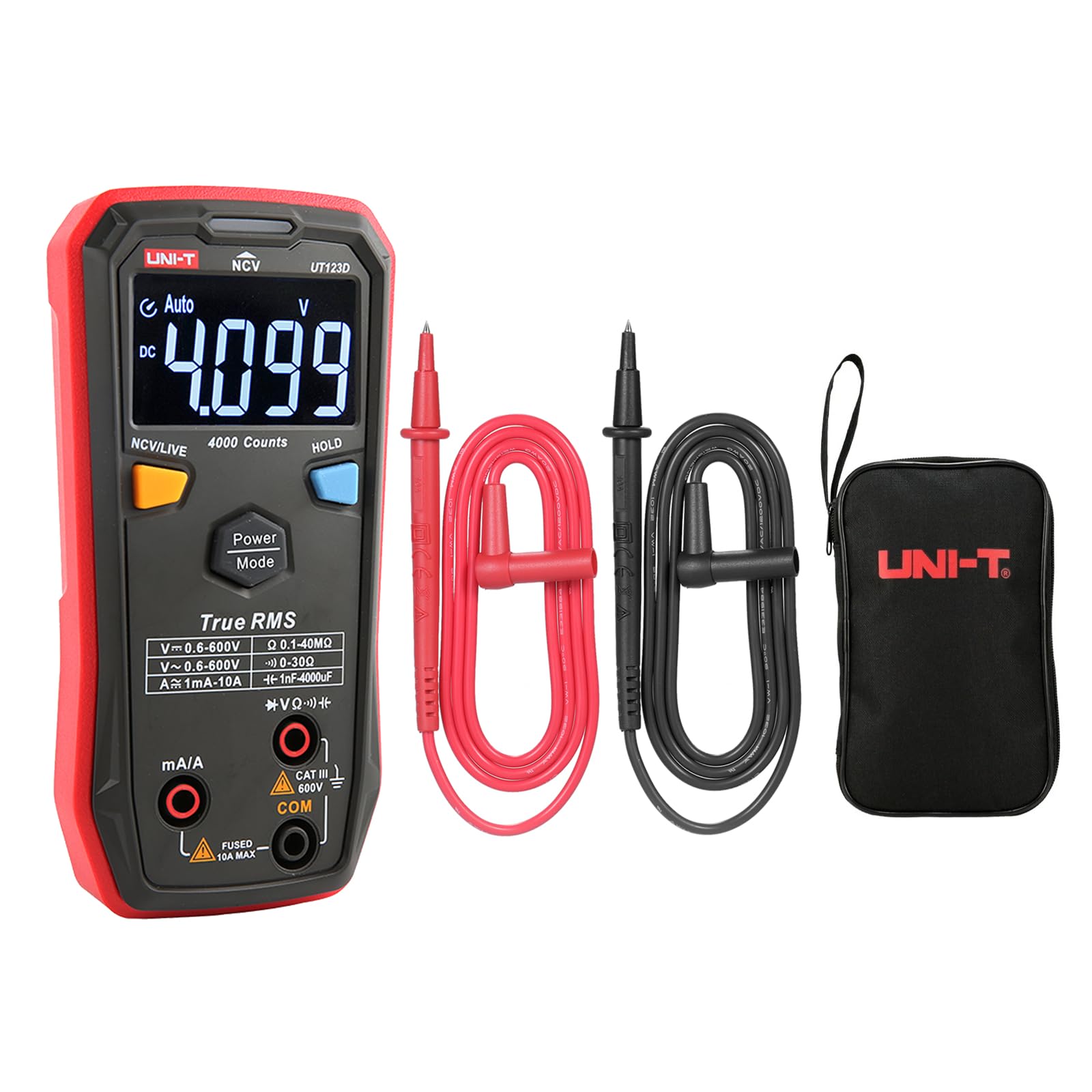 UNI-T Digital Smart Multimeter UT123D True RMS EBTN Display DC AC Voltage Current Tester Capacitance Meter Measuring Instruments