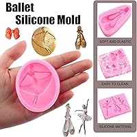 Vista 3 de Moldes de silicona para bailarinas de ballet, molde de fondant, molde de caramelo para decoración de pasteles, decoración de cupcakes, arcilla