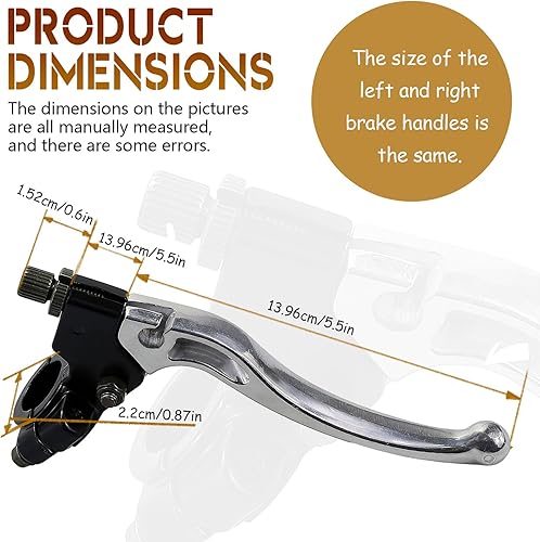 Miniatura 2 de Kabing 2 pces Manija de freno izquierda palanca de embrague bicicleta para Coleman CT200U Trail 200 CC100X CT100U mini bicicleta 98cc 196cc 5.5hp
