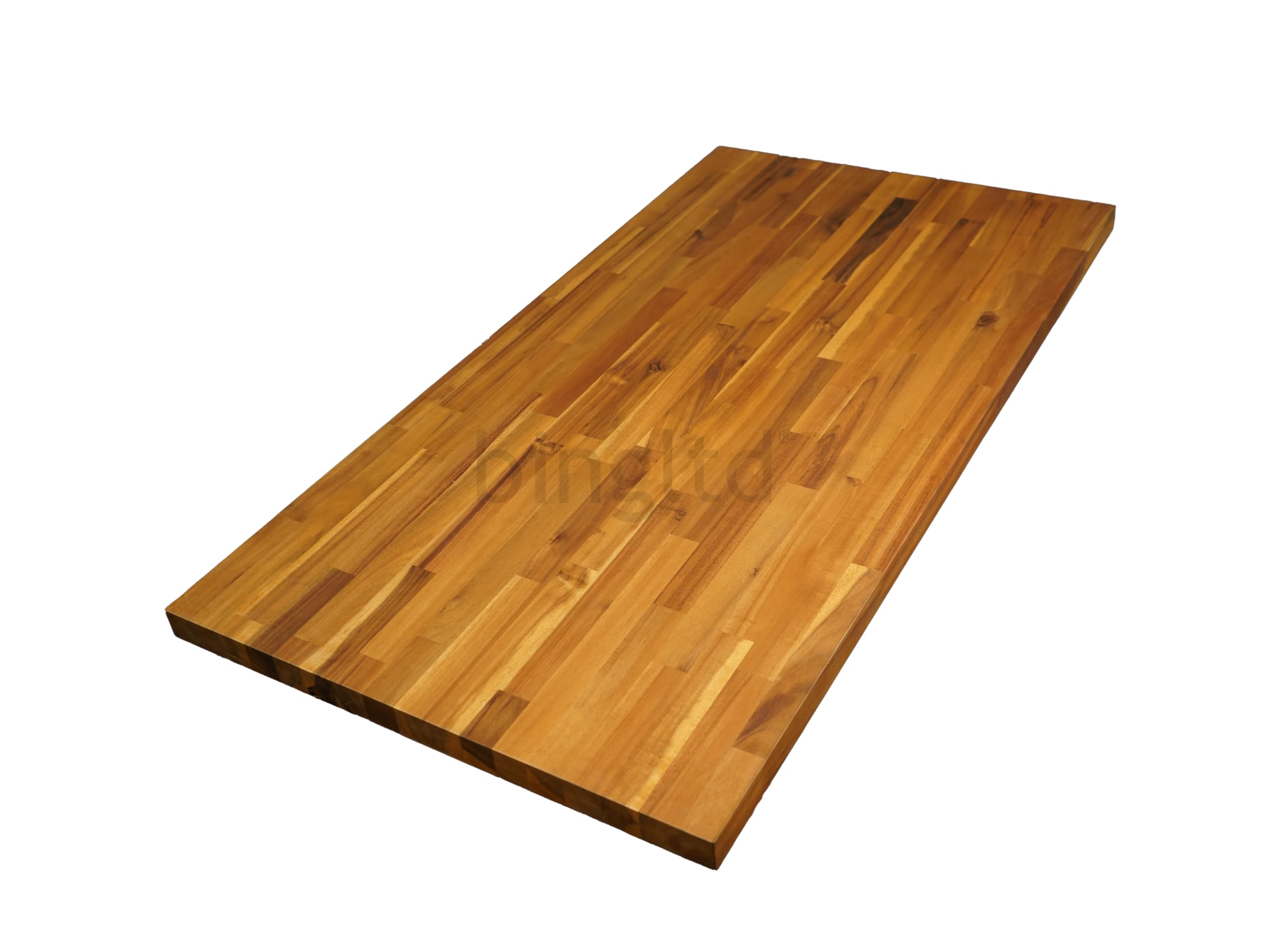 bingltd- 10 ft x 25 in x 1.5 in Acacia with Oil Solid Wood Butcher Block Countertop With Square Edge