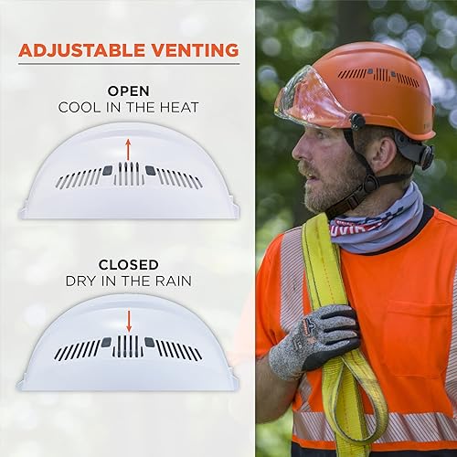 Miniatura 5 de Ergodyne Skullerz 8975 - Casco de seguridad ventilado con montaje ligero, casco duro clase C, suspensión de 6 puntos, banda acolchada para el sudor