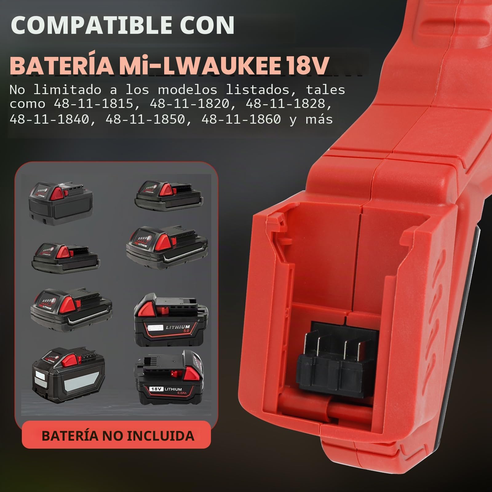 Lavadora de alta presión inalámbrica para batería Milwaukee 18 V, 21000 rpm, 1000 PSI, limpiador de alta presión portátil con boquilla 6 en 1 y maceta de espuma para valla de coche, suelo, limpieza de