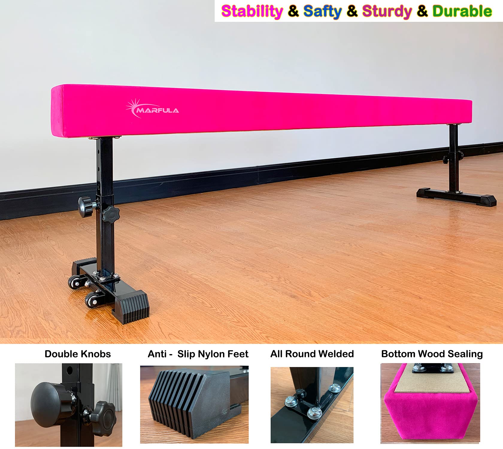 Buy MARFULA 8 Feet Adjustable Gymnastics Balance Beam Gymnastics Training Equipment for Kids