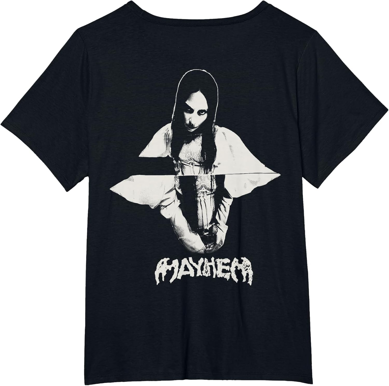 Official Lady Gaga Mayhem Cross T-Shirt, Men's Big and Tall, Black