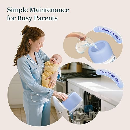 Miniatura 6 de LEVOIT Humidificadores evaporativos para dormitorio de bebé, filtros dobles de aire y agua, sensor separado, sin luz azul para luz nocturna