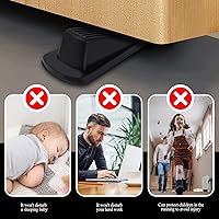 Vista 4 de Paquete de 4 topes de puerta, goma para la parte inferior de la puerta, cuña de goma para tope de puerta, topes de puerta resistentes y apilables