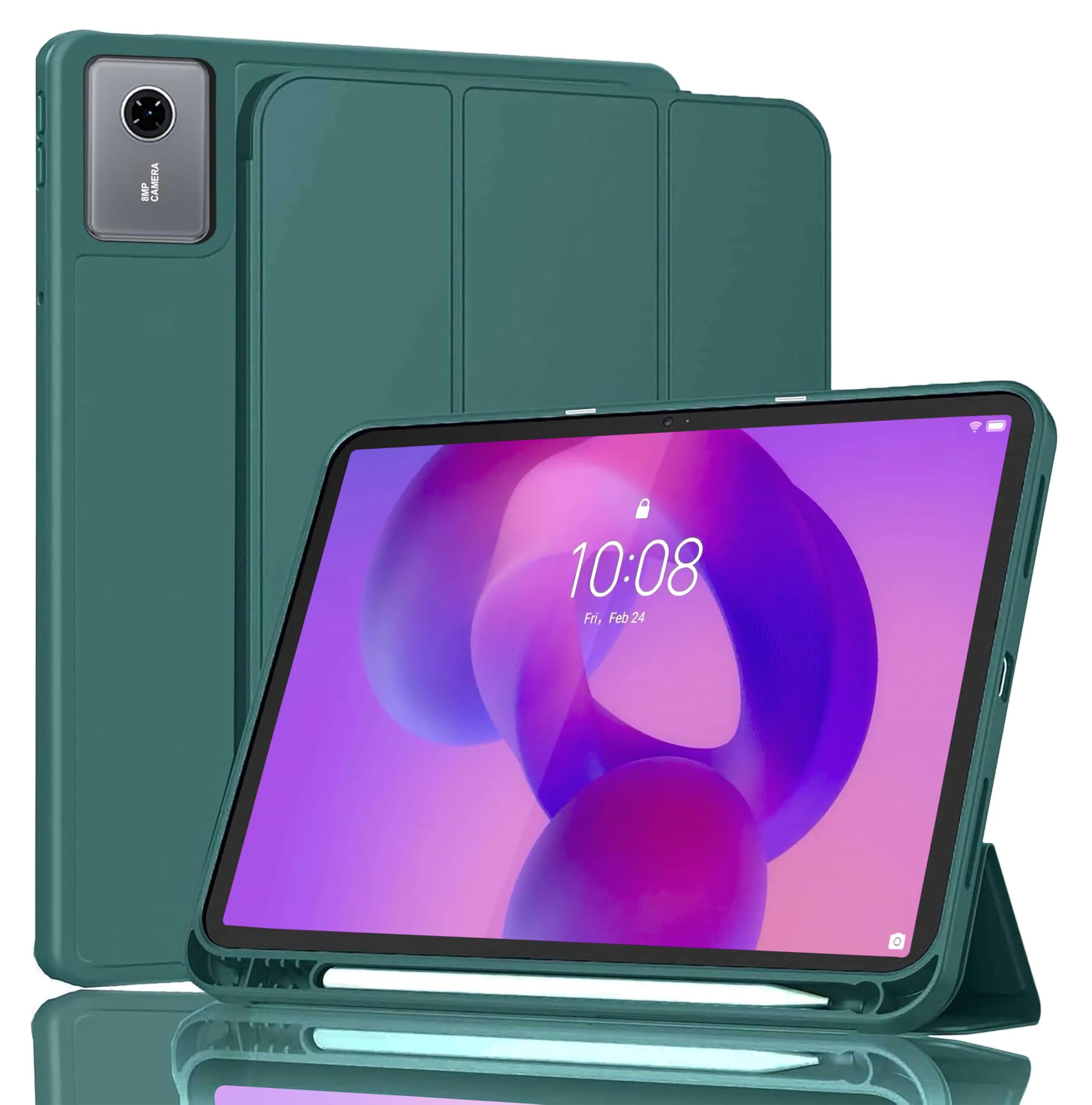 ProElite Cover for Lenovo idea Tab 11 inch 2025 case Cover, Soft Flexible Flip Case Cover for Lenovo idea Tab 11 inch 2025 with Pen Holder [Recoil Series] - Dark Green-image-15