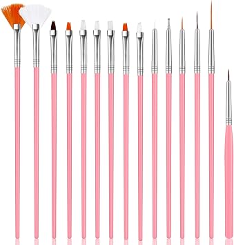 30 Pcs Cake Decorating Brushes Cake Painting Brushes Food Paint Brush Multiple Function Fondant Brush Cookie Brushes DIY Tool Set Cake Decorating Painting Tool Icing Pastry Brush for Baking Pink