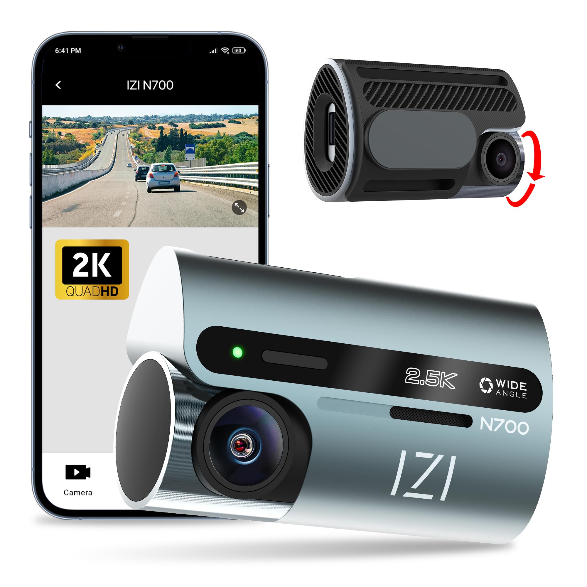 IZI N700 5MP Car Dash Camera - 2.5K, 170° FOV, Night Vision, WiFi, G-Sensor, Emergency Recording, 512GB SD Card Support, 24/7 Parking Monitor, Easy Install, Multiple Modes-image-25