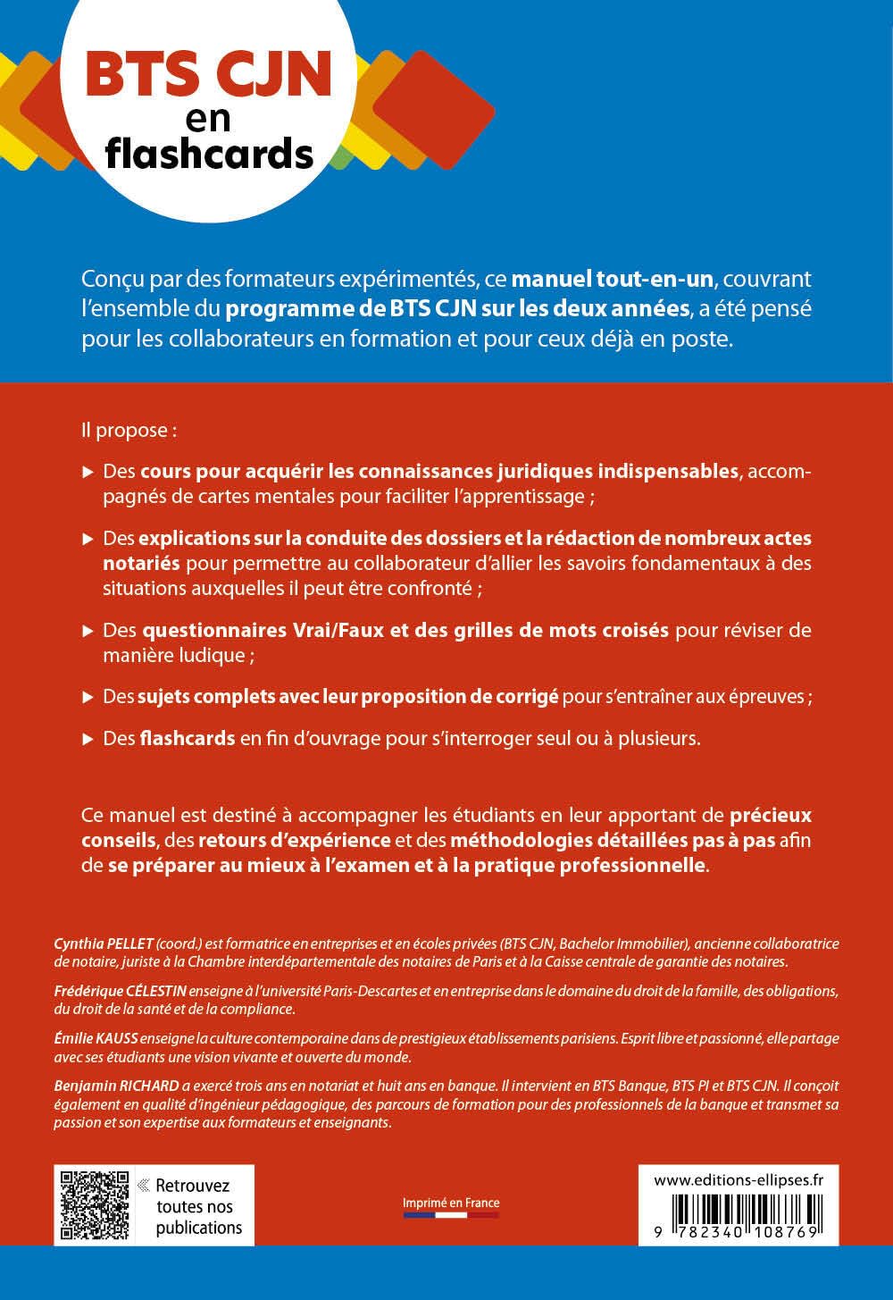 BTS Collaborateur juriste notarial en flashcards: Toutes matières - Cours, entraînements, sujets corrigés