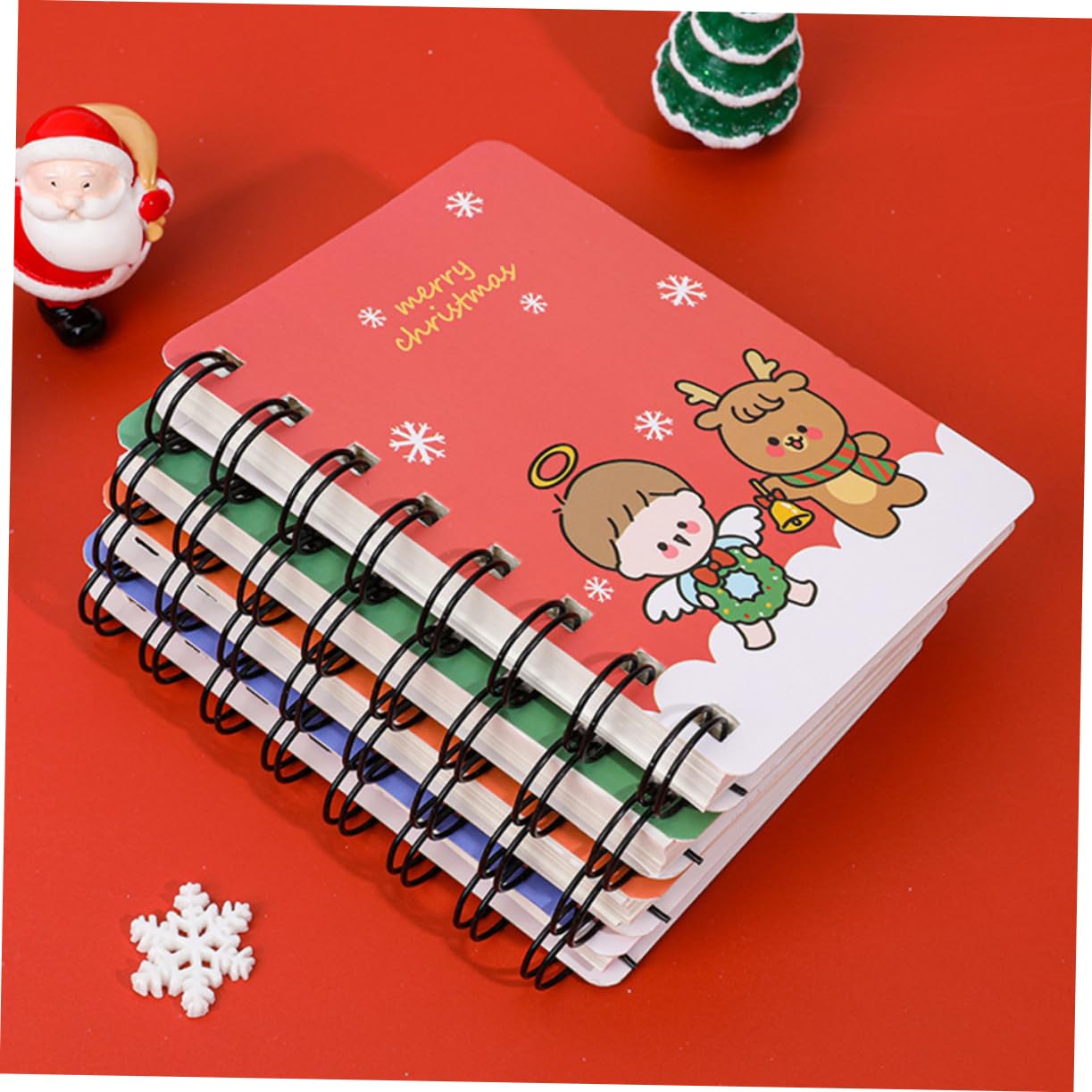 Lurrose 18 Stück Weihnachts Spiralbuch Notizbücher Für Kinder Studenten Notizbuch Zubehör Bindungs Spiral Notizbücher Spiral Spiral Notizbuch Tragbare Spulen Notizblöcke Liniertes