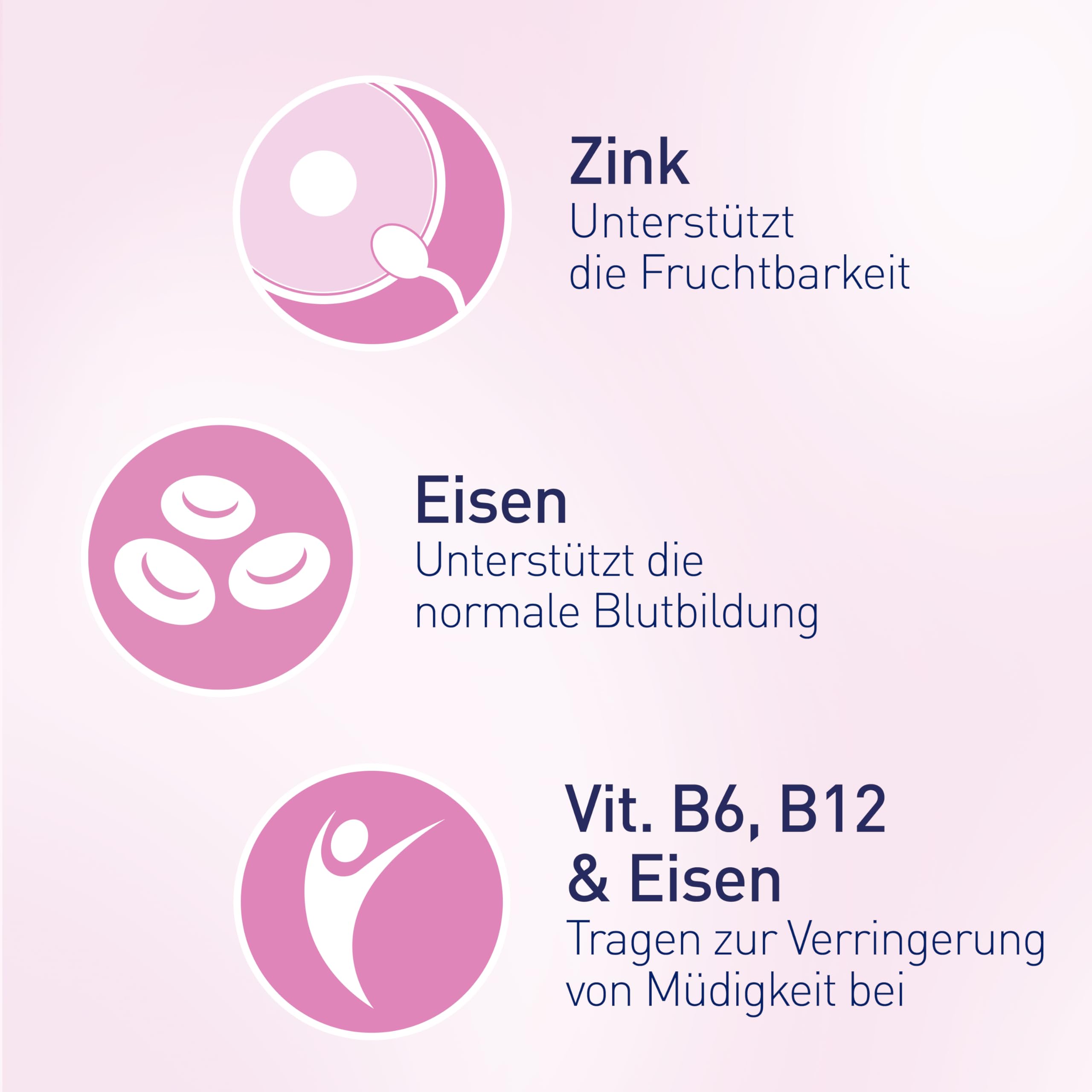 Elevit 1 | Kinderwunsch und Schwangerschaft | hochdosierte Folsäure & Metafolin | weltweite Nr. 1 der Schwangerschaftsvitamine | 60 Tabletten